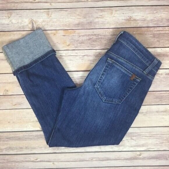 Joe’s Jeans Clean Cuffed Midrise Crop in Kitty Medium Wash Rolled Cropped 26 - Picture 6 of 7